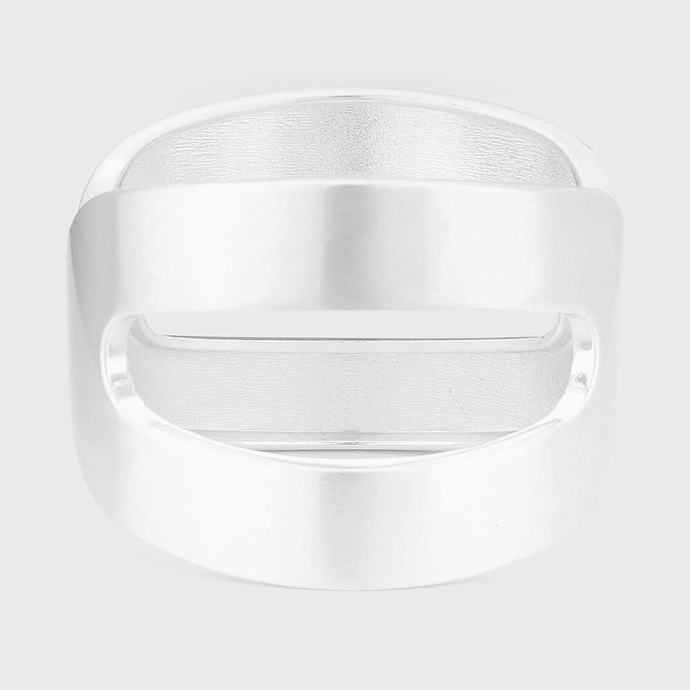 Silver Cutout Bangles Bracelet